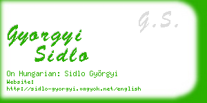gyorgyi sidlo business card